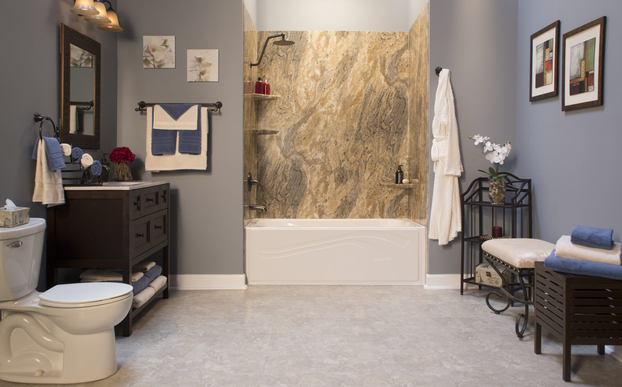 Bath/Shower Combo - Juparana Granite