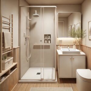 Acrylic Shower in a modern bathroom Acrylic Shower in a modern bathroom